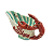MOLHEIRA DECORATIVA DE LAGOSTA COM LISTRA TURQUESA - Imagem 1