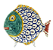 PETISQUEIRA DECORATIVA DE PEIXE COLORIDO - Imagem 1