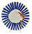PRATO RASO MAR DECORATIVO COM LISTRA AZUL COM BORDA E CAMARÃO - Imagem 1