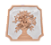 Placa de parede terracota e branca Flores no vaso - Imagem 1