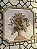 Placa de parede terracota e branca Flores no vaso - Imagem 2
