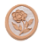 Quadro oval terracota com aplicação peônia esquerda - Imagem 1
