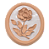 Quadro oval terracota com aplicação peônia direita - Imagem 1
