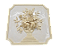 Placa de parede creme e branca Flores no vaso - Imagem 1