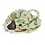 BANDEJA FOLHA DECORATIVA M FUNDA COM DESENHO BERINGELA E PIMENTA - Imagem 1