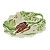 BANDEJA FOLHA DECORATIVA M RASA DESENHO DE CENOURA E OUTROS - Imagem 1