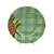 PRATO RASO AMASSADO DECORATIVO XADREZ COM RELEVO DE ABACAXI - Imagem 1