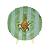 PRATO SOBREMESA DECORATIVO COM ABACAXI E LISTRAS - Imagem 1