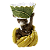 PENCA DE BANANA COM MACACO SENTADO E BOWL DE FOLHA NA CABEÇA - Imagem 1