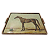 BANDEJA RATTAN COM PINTURA CAVALO N02 - Imagem 1