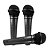 Kit com 3 Microfones Dinâmicos KDS-300 E Cabo de 5 Metros Kadosh - Imagem 1
