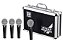 Kit 4 Microfones Dinâmicos ST-62 + Maleta Staner - Imagem 1