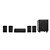 Kit 5.1 Definitive Pro Cinema 6D - 4 Satélites + 1 Subwoofer + 1 Central - Imagem 1