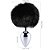 Plug Anal em Metal com Rabo de Coelho PomPom (Preto) - Imagem 4