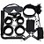 Kit Sado Erótico 10 Produtos Algemas Amarras Venda Chicote Coleira Grampos Mordaça Pena - Bandage SET BLACK - Imagem 1