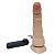 Prótese Realística em Cyberskin com Vibro e Ventosa - Mark Classic - 14x3,5cm Bege - Upper 478-1 - Imagem 2