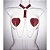 Nippler Cover Protetor de Mamilos em Forma de Coração, Choker e HARNESS - Vermelho - Imagem 1
