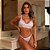 Conjunto com Sainha Sensual - Kit com 3 Peças em Renda e Tule - Branco - 867 - Segredo da Paixão - Imagem 2