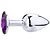 Plug Anal Em Aço Prata com Jóia - Tamanho P - 7x2,8cm - Imagem 2