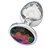 Plug Anal Em Aço Prata com Jóia - Tamanho P - 7x2,8cm - Imagem 1