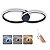 Lustre/Plafon Ibiza Black 2 aros + Controle Remoto - Imagem 7