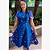 VESTIDO AZUL FLORAL - Imagem 1