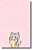 6 Bloco de Notas, Blocando Fofo animais 50 folhas  Memo Pad / Notepad - Imagem 2