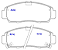 PASTILHA FREIO ACCORD CIVIC 1.8/2.0/3.5 06 07 08 09 10 11 12 13 14 15 16 ECO1503/SYL2252/N-1457 - Imagem 2