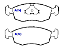PASTILHA FREIO DIANTEIRA IDEA PALIO WEEKEND PUNTO SIENA STRADA 1.3/1.4/1.5/1.6/1.8 8V/16V 98 99 00 01 02 03 04 05 06 07 08 09 ECO1070/SYL1194/N-530 - Imagem 2