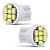 KIT LÂMPADAS Par Lâmpadas 8 Led Pingo pingão T10 8smd1206 Branca Farol Baixo 12v - Imagem 1