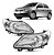 FAROL GOL VOYAGE SAVEIRO G5 08/15 08 09 10 11 12 13 14 15 SIMPLES CROMADO LADO ESQUERDO (MOTORISTA) 1414201 - Imagem 1