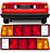 LANTERNA TRASEIRA SANTANA 85/90 85 86 87 88 89 90 TRICOLOR LADO DIREITO (PASSAGEIRO) 102412 - Imagem 1