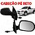 ESPELHO RETROVISOR PALIO STRADA 11/16 11 12 13 14 15 16 2 PORTAS COM CONTROLE LADO ESQUERDO (MOTORISTA) RX4519/RP673 - Imagem 1