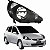 FAROL HONDA FIT 03/06 03 04 05 06 07 08 MÁSCARA NEGRA FUME LADO DIREITO PASSAGEIRO - Imagem 1