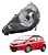 FAROL HONDA FIT 03/06 03 04 05 06 07 08 MÁSCARA NEGRA FUME LADO ESQUERDO MOTORISTA - Imagem 1
