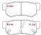 PASTILHA FREIO TRASEIRO TRASEIRA i30 ix35 SONATA TUCSON 2.0/2.4 16V CANDEZA CERATO PICANTO RIO SPORTAGE 1.4/1.5/1.6/2.0/3.5 16V/24V V6 09 10 11 12 13 14 15 16 ECO1490 - Imagem 2
