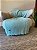 Manta de Tricot Azul Claro 90x180 para Sofá e Cama - Salomonica Agua Viva - Imagem 1