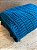 Manta de Tricot Tramas Linhas Azul 70x230cm para Sofá e Cama - Imagem 2