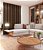 Tapete Sala / Quarto Boucle Bordado Design Leaf - Tapetah - Imagem 1
