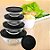 Conjunto 5 potes Vidro Redondos Tampa Plástica Preta Euro - Imagem 2