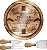 Conjunto para Queijo Tábua Vidro Madeira 4 Peças Euro Home - Imagem 1