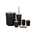 Kit Conjunto para Banheiro Bambu 6 Peças, Preto Plasvale - Imagem 1