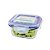 Kit 2 Potes de Vidro Hermético Quadrados 300ml Euro - Imagem 3