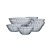 Conjunto de Tigelas Vidro 7 Peças Bubble VDR7511 Euro Home - Imagem 3
