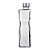 Garrafa de Vidro 1 litro H2O Quadrada VDR7269 Euro Home - Imagem 1