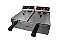 Fritadeira elétrica Skymsen 2 cubas de 5 litros inox FED-20-N - Imagem 1