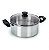 Panela Cacarola Grande Aluminio C Tampa de Vidro Polido N24 4,5L - Imagem 1