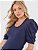 BLUSA COLCCI MANGAS BUFANTES -  AZUL MARINHO - Imagem 1