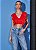 BLUSA COLCCI CROPPED COM BABADOS - VERMELHO IFE - Imagem 1