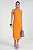 VESTIDO COLCCI CANELADO - LARANJA YAM - Imagem 1